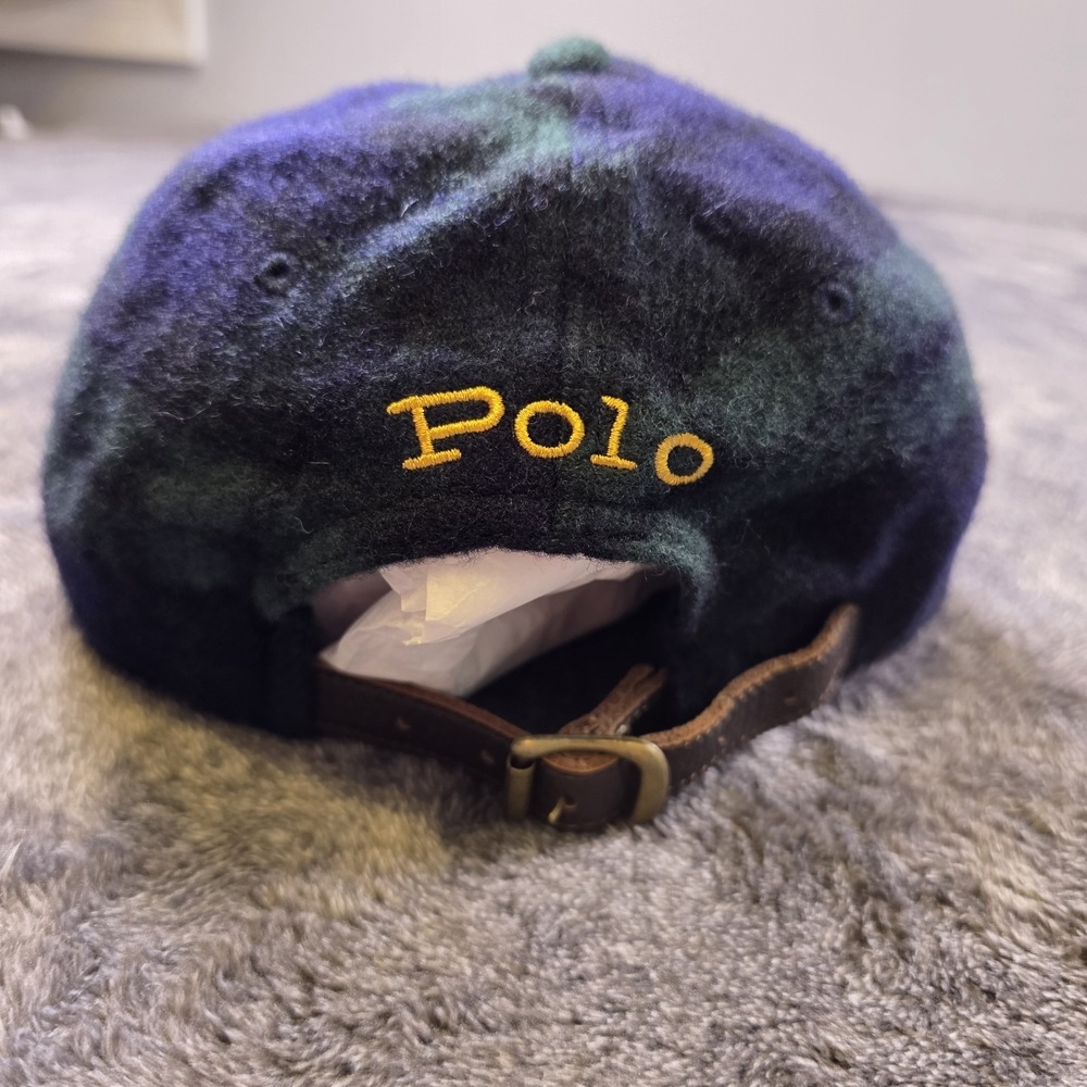 Polo Ralph Lauren Blackwatch Tartan‎ Plaid Wool Twill Ball Cap Hat Shield Patch - Picture 2 of 5